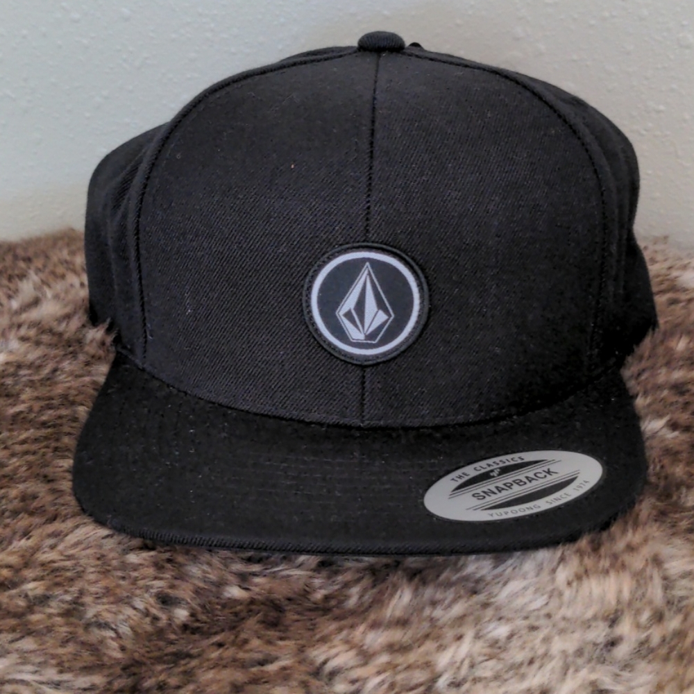 Black Volcom Snapback Hat